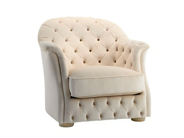 SORAYA - Tufted fabric armchair with armrests by Siwa Soft Style - view 3